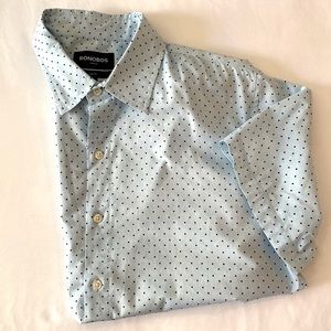 Men’s Bonobos Slim Fit Short Sleeve Button Down Shirt Size Large.